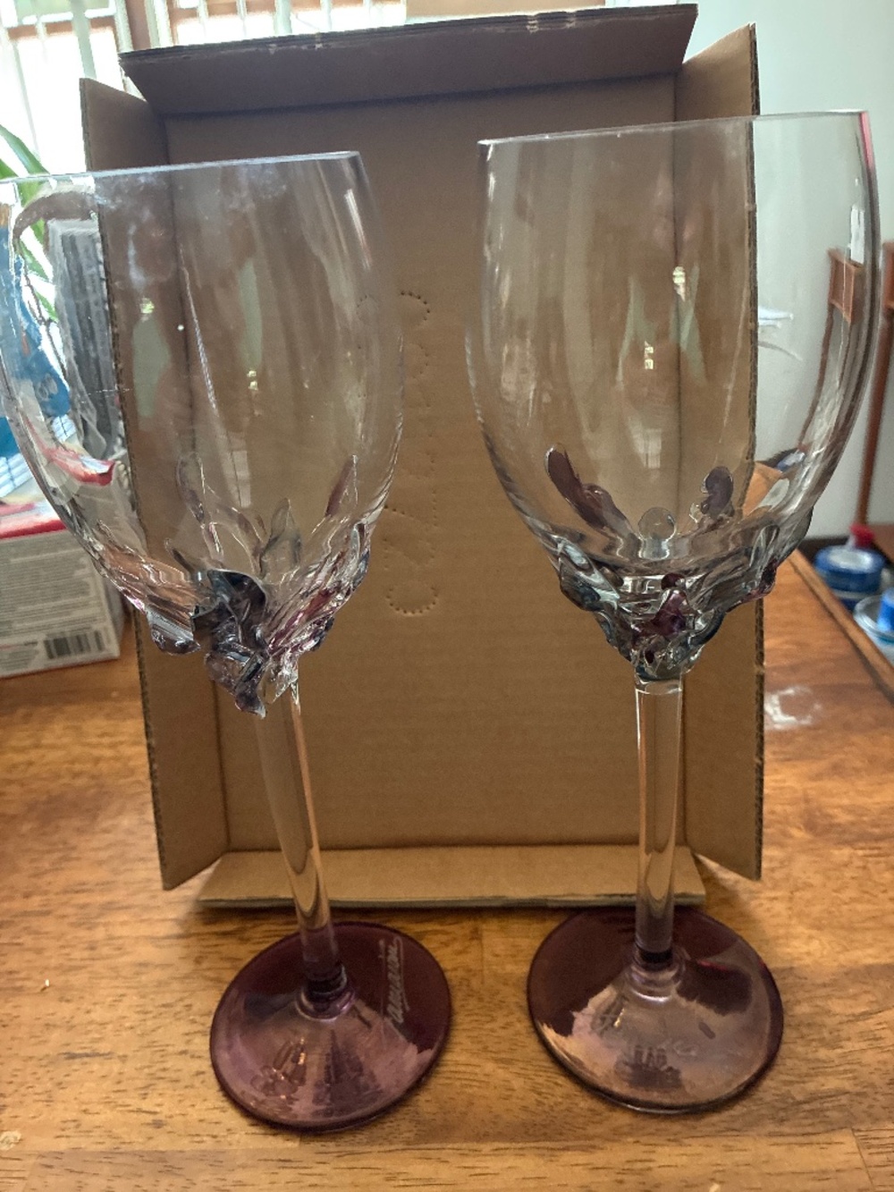 Ion Tamaian hand blown wine glasses
